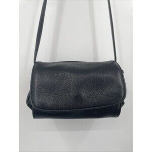 Vintage Stone Mountain Black Mini Crossbody Leather Purse